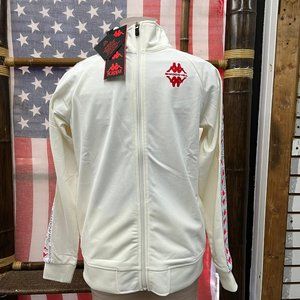 NWT KAPPA DAMAGE Authentic Shadow Smant Unisex sweatshirt zipup jacket white